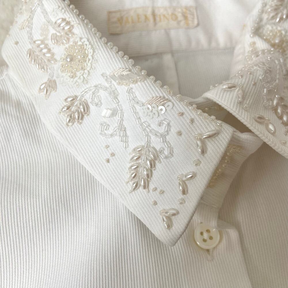 Valentino Vintage White Short Sleeve Shirt - Picture 12 of 12